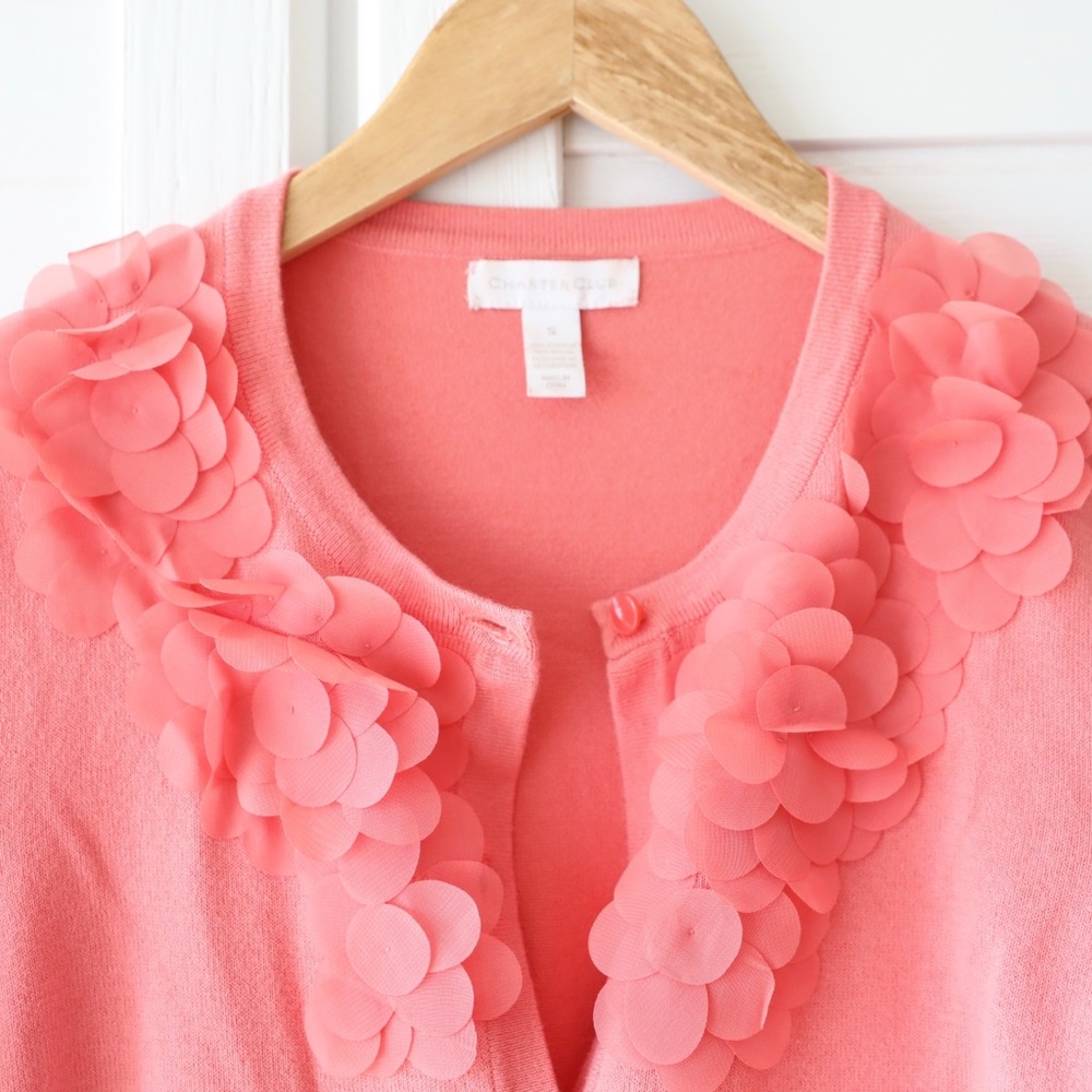 Charter Club Salmon Cardigan